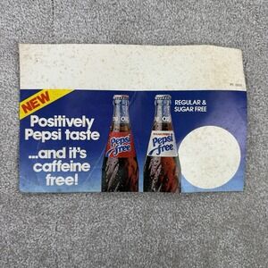 Vintage Pepsi-Cola Positively Pepsi Taste End Cap Display‎ Sign Shelf Tag